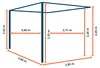 PRIMEYARD Terrassenüberdachung 3x4 m Aluminium Pfosten mit Produktbild-Vorschau 2