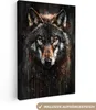 MuchoWow® - Leinwandbilder - Tiere - Wolf - Porträt - Produktbild-Vorschau 1