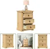The Living Store Nachttisch Corona 45x35x64 cm Massivholz Produktbild-Vorschau 1