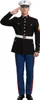 A man in a Marine dress uniform salutes. Produktbild-Vorschau