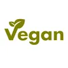 The word "Vegan" is displayed in large green letters with a leaf graphic. Produktbild-Vorschau