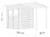 Gartenhaus Marksburg 2 mit Anbau 14 mm natur Produktbild-Vorschau 5