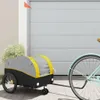 vidaXL Fahrradanhänger Schwarz und Gelb 30 kg Eisen Produktbild-Vorschau 2