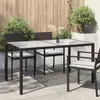 vidaXL Table de jardin 150x90x75 cm Verre trempé Poly rotin Voir les images du produit 2