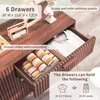 UnboxG Massivholz Kommode braun 100x34x73 cm, mit 6 Produktbild-Vorschau 7