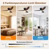 100cm Deckenventilator mit Beleuchtung DC Motor 3 Produktbild-Vorschau 2