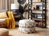 BELIANI Pouf in Beige und Schwarz 45 x 45 cm Baumwolle in Produktbild-Vorschau 2