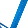 A close-up view of a blue metal sawhorse with a serrated edge. Produktbild-Vorschau