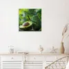 Wanduhr aus Glas mit Motiv Avocado Anschnitt- 30 x 30 cm - Produktbild-Vorschau 3