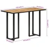 Esstisch 110x55x75,5 cm Massivholz Mango Produktbild-Vorschau 8