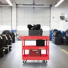 AREBOS Servante d'atelier rouge | 3 compartiments | jusqu'à Voir les images du produit 7