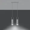 Hängeleuchte BORGIO 2 weiß 2xGU10 10W Stahl/Beton 90x6x30cm Produktbild-Vorschau 3