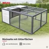Faltbarer Kaninchenstall Weiß/Grau mit Freilaufgehege & Produktbild-Vorschau 12