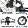 Skladacie elektrobicykle s LCD displejom, 48 V, 18 Ah, 20 × Náhľad obrázku produktu 12