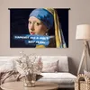 MuchoWow® Wandteppich Wandbehang Vermeer - Das Mädchen mit Produktbild-Vorschau 5