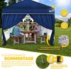 tillvex Pavillon 3x3m Blau - mit 4 Seitenteilen wasserdicht Produktbild-Vorschau 4