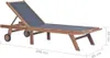 vidaXL Sonnenliege Klappbar mit Rädern Teak Massivholz und Produktbild-Vorschau 11