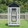 vidaXL Aviary Grey 91,5x53x170 cm borovicový masiv Náhled obrázku produktu 2