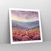 Poster - Poster ohne Rahmen - Feld Frau Landschaft - 60x60 Produktbild-Vorschau 7