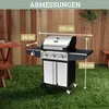Gasgrill 3+1 Brenner mit Deckel DELO [Inkl. Handschuhe] Produktbild-Vorschau 2