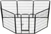 vidaXL ohrádka pro psy 8 panelů ocel 80 x 100 cm černá Náhled obrázku produktu 2