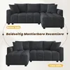 Merax 3-Sitzer Sofa, L-förmiges Ecksofa mit Chaiselongue, Produktbild-Vorschau 6