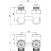 Mexen radiátorový ventil dvoutrubkový DN50, úhlový 1/2"x16 Náhled obrázku produktu 3