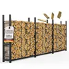 Stojak na drewno opałowe 335x25x115 cm na zewnątrz metalowy Podgląd zdjęcia produktu 1