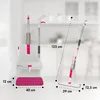 A product image displaying a spray mop and its components, with dimensions indicated. Produktbild-Vorschau