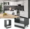 A modern kitchen setup with white cabinets and a wooden table in the foreground. Anteprima dell’immagine prodotto