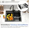 ANW HOME Kuchynský drez 46x45 cm čierny, nerez 304, 1 Náhľad obrázku produktu 5