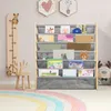 Bücherregal für kinder 75x30x76cm aus Baumwolle Leinen und Produktbild-Vorschau 3