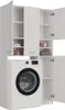 BDW Badmöbel Set, Regal Waschmaschinenschrank, Weiß Produktbild-Vorschau 1