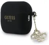 Silikónové puzdro Guess 4G Charm pre AirPods Pro 3 - čierne Náhľad obrázku produktu 4