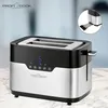 A product shot of a toaster on a marble surface with a blurred background. Podgląd zdjęcia produktu