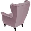 Rosa Ohrensessel aus Velours Falco 86 cm Sessel mit Produktbild-Vorschau 6