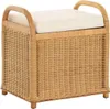 KRINES HOME Rattanowy stołek z miejscem do przechowywania Podgląd zdjęcia produktu 1