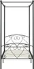 Rama łóżka z baldachimem, szara, metalowa, 100 x 200 cm Podgląd zdjęcia produktu 2