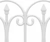 A close-up view of a white decorative fence section. Produktbild-Vorschau