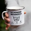 Schonend Behandeln Das Gute Stück ist 40 Emaille Tasse Produktbild-Vorschau 4