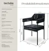 tectake® Armlehnstuhl Doé gepolstert 58 x 62 x 85 cm Produktbild-Vorschau 5