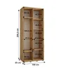 Kleiderschrank ASIRI 11 - 100/45 cm, Artisan-Eiche / Silber Produktbild-Vorschau 4