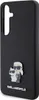 A black phone case with a Karl Lagerfeld and Choupette metal pin detail. Anteprima dell’immagine prodotto
