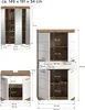 Diagrams showing the dimensions of bathroom furniture. Produktbild-Vorschau