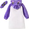 Plüschbademantel mit Augenmaske Größe 110 - Lila Monster Produktbild-Vorschau 1