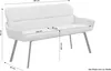 A diagram of a bench with dimensions indicated by lines and numbers. Produktbild-Vorschau