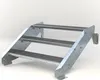 Stahltreppe 3 Stufen bis Höhe 64 cm, Laufbreite : 100 cm Produktbild-Vorschau 1