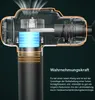 A cross-section diagram of a massage gun showing its internal components and highlighting its quiet operation. Produktbild-Vorschau