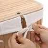Kosz na pranie bambusowy 40x30x60cm Podgląd zdjęcia produktu 4