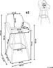 BELIANI Trendy Barstuhl 2er Set Seeblau Stoff 104 cm Modern Produktbild-Vorschau 7